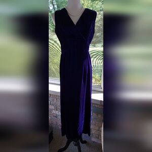 60s or 70s Vintage Purple Velvet Sheath Dress M Costume Base or Party Flapper